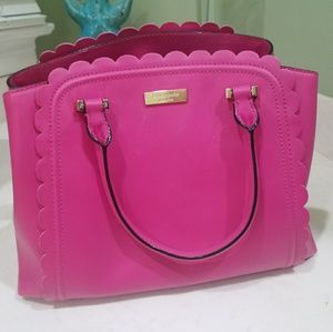 NWOT Kate Spade Hot Pink Scalloped Satchel